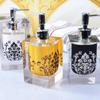 Elegant Hotel Hand Soap Dispenser Bottle With Floral Print For Bathroom Decor Gift