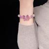Elegante Bracciale Principessa con Fiocco, Cristalli K9 Brillanti e Dolce Ametista – Design Fairy Niche per Donne