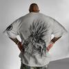Dragon Ball Animation T-Shirt Men's Summer New Double-Sided Printing Loose Casual Harajuku Trendy Short Sleeve Parent-child Top