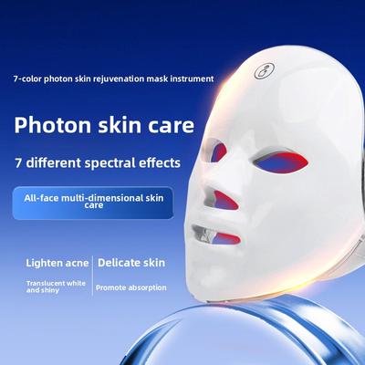 Dokunmatik LED Maske, Spektrometre, Şarj Edilebilir 7 Renkli Işıkla Gençleştirme Güzellik Cihazı Yüz Maskesi Makinesi