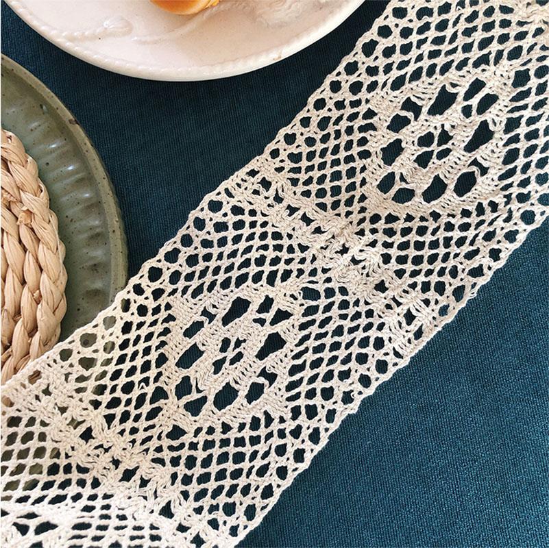 Cintura Tessuta in Pizzo Crochet di Cotone ad Alta Qualità per Cucito Abbigliamento Tessuto Fatto a Mano Accessori per Tovaglia Tenda