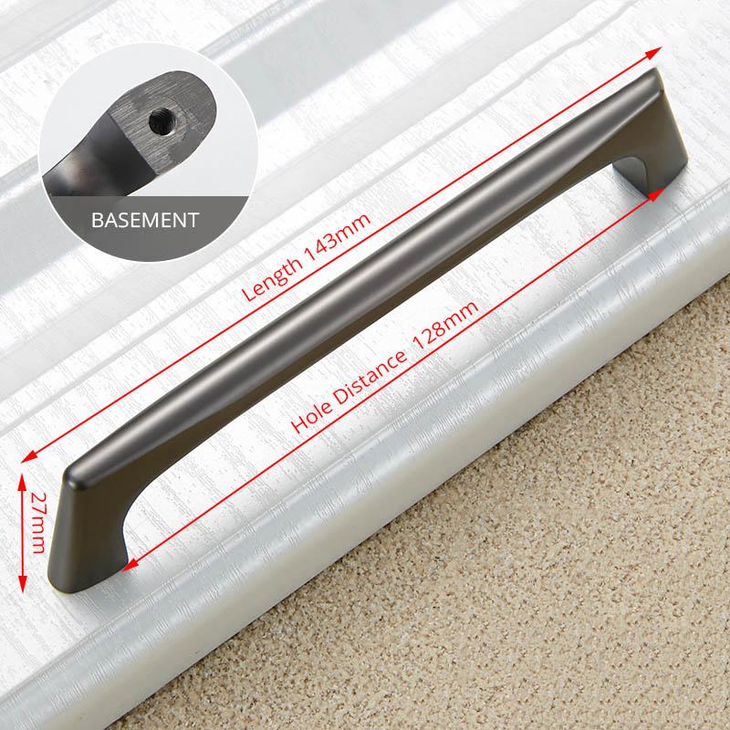 KAK Zinc Alloy Pearl Gray Cabinet Handles Drawer Knobs Kitchen Cupboard Door Pulls Fashion Furniture Handle Cabinet Hardware