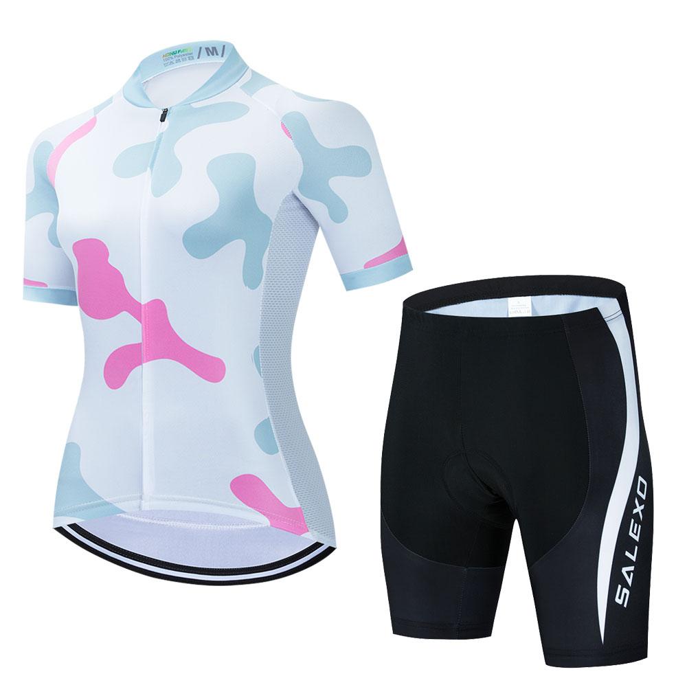 Women Sleeve Set Summer Maillot 19D Bib Shorts Bicycle Clothes Sportwear MTB Cycling Clothing 2026 Summer Breathable Cycling Suit Set