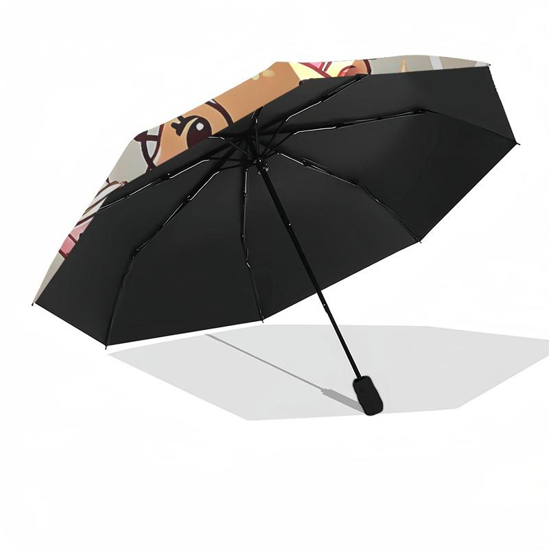 Reiseregenschirm mit Capybara-Motiv - 8 Rippen, Automatisches Öffnen und Schließen, Tragbares faltbares Design, Kompakter und stilvoller Schirm für unterwegs