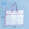 A3 A4 Project Bag Large File Bag for Quilting Craft Storage Bag Transparent Grid Mesh Zipper Drawing Sketch Storage Bags