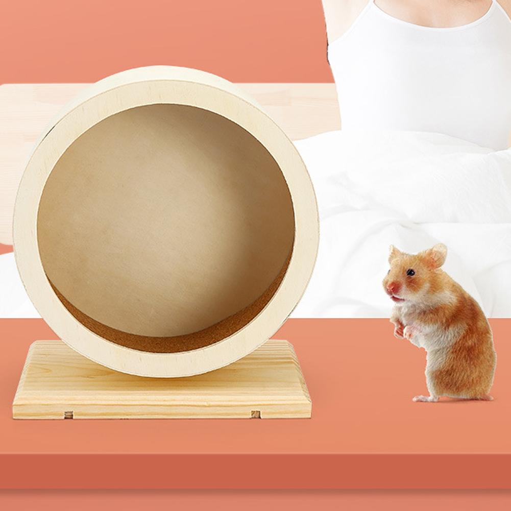 Naturalne Drewniane Koło dla Chomika Zabawka do Biegania Koło Rolkowe dla Chomika Ćwiczenia Małe Zwierzę Domowe Koło Sportowe Złoty Chomik Krajobraz Zwierzę Domowe Akcesoria
