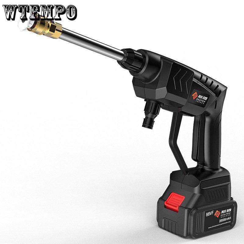 Bezdrátová vysokonapěťová myčka aut Přenosná lithiová baterie stříkání Mytí auta Vodní pistole Mytí aut pro domácnost Vysoký výkon