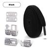 No Tie Shoe laces Elastic Laces Sneakers Tennis Silver Diamond buckle Shoelaces without ties Flat Shoelace for Shoes accessories