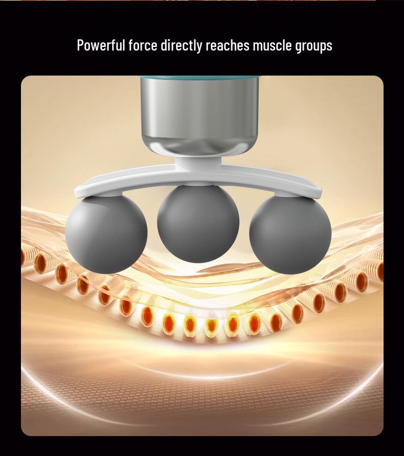 9-Head Silent Mini Fascia Gun: Multi-Functional Muscle Massager for Men & Women, Neck & Body Relaxation.