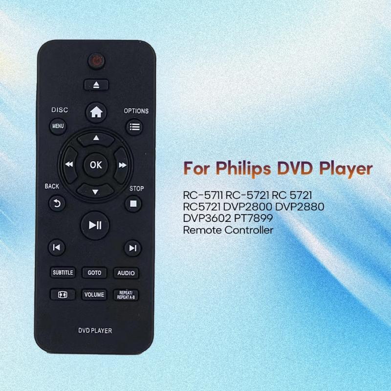 Universal Player Remote Control DVP2800/12 DVP2850/12 DVP2850/62 Replacement Easy To Use Replacement for Media Player