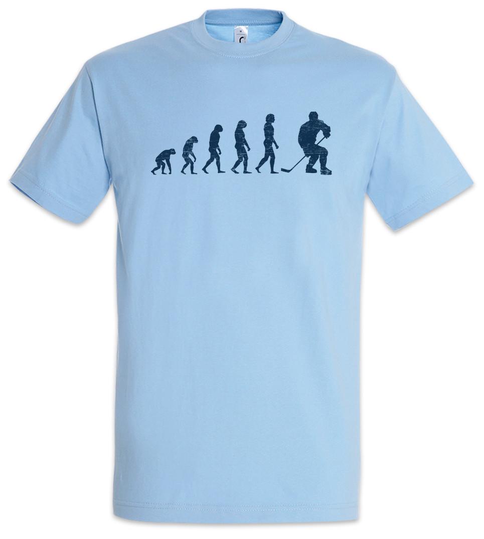 Eishockey Evolution T-Shirt Hockey Player Coach Fun Human Charles Darwin S
