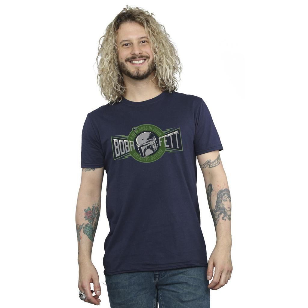 Star Wars: The Book Of Boba Fett Mens New Outlaw Boss T-Shirt