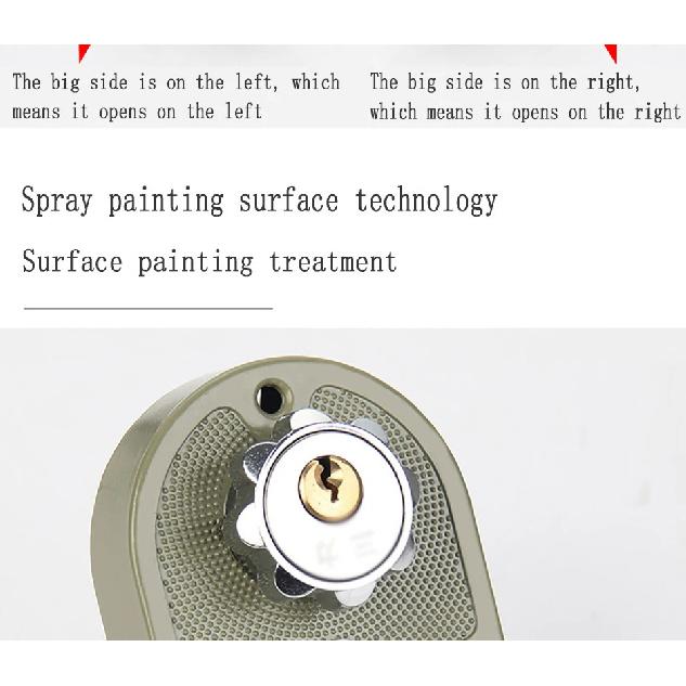1PCS Bedroom Wooden Door Lock Home Anti-theft Lockset Old-fashioned Tiger Tooth Mechanical Lock Zinc Alloy Security Door Lock