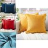 Luxurious 45x45cm Pom-poms Cushion Cover In Soft Velvet For Elegant Home Dcor