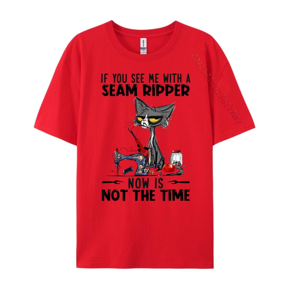 

Quilting Quilter Sewer Sewing T Hirtif You See Me A Seam Ripper Black Cat Sewing Oversized T Shirt Unisex Luxury T-Shirt Letter S