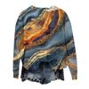 Women's Fashion Printed Long Sleeve Loose Round Neck Sweatshirt Top Fall