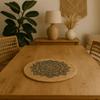 Jute Placemat - Mandala Print 30cm