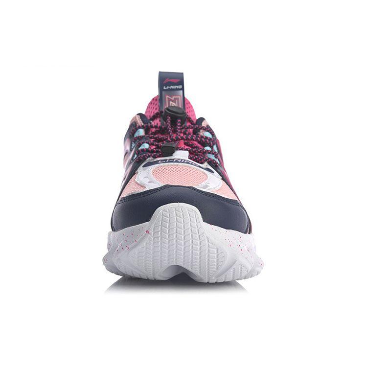 Li Ning Arc Series Non-Slip Shock Absorbing Wear-Resistant Breathable Low-Top Running Shoes Kids Running Shoes Pink Blue YKFQ054-4