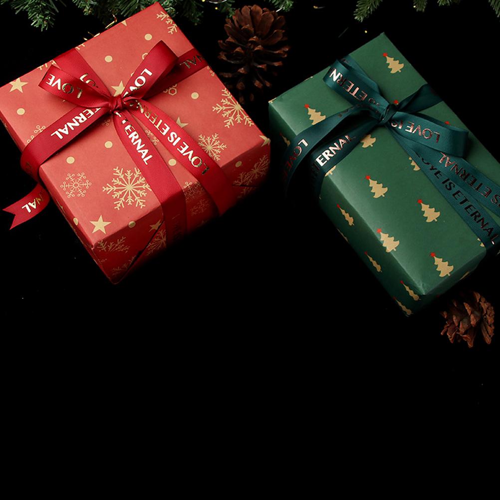 Weihnachten Kraft Geschenkpapier Weihnachten Elemente Kollektion Doppelseitiges Geschenkpapier Weihnachtsgeschenkbox Dekoration