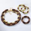 ZA Bohemian Multilayer Bamboo Necklace & Bracelet Set for Women