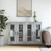 Wall Cabinets 2 pcs Concrete Grey Wood Based Panel