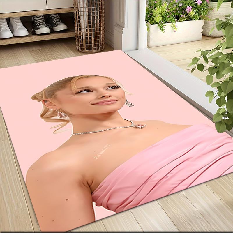 Pink Elegance Portrait Carpet Rug Soft Washable Antislip Home Living Room Sofa Mats Personalized Christmas Rug
