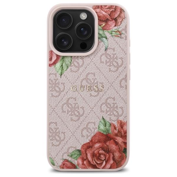 Guess Guhmp16Lp4Ropemcp Iphone 16 Pro    6.3 Różowy/Pink Hardcase 4G Flowers Print Magsafe