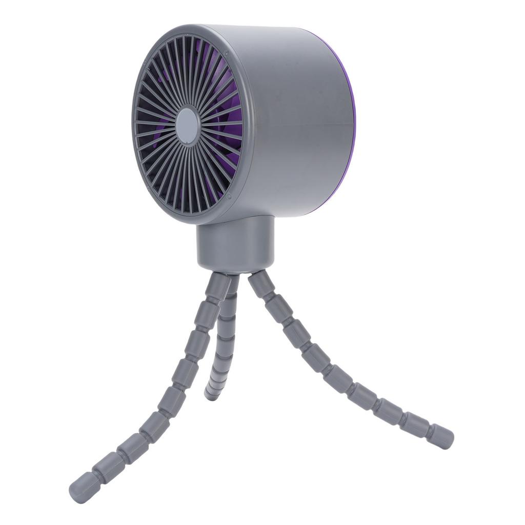 Battery Operated Stroller Digital Diaplay 360 Degree Oscillation Fan Tripod Clip On Flexible Fan 4000mAh