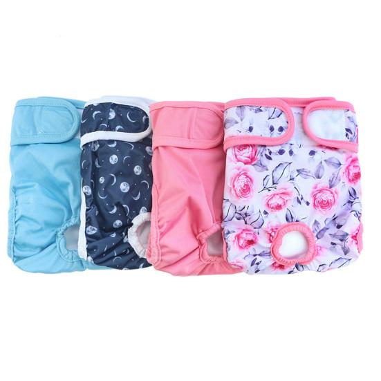 Female Dog Diaper Absorbent Reusable Menstruation Pants Dog Underwear Pet Physiological Pants