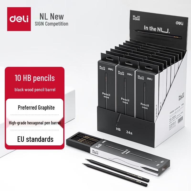 Deli Newsee HB Graphite Pencil Set, 10-Count