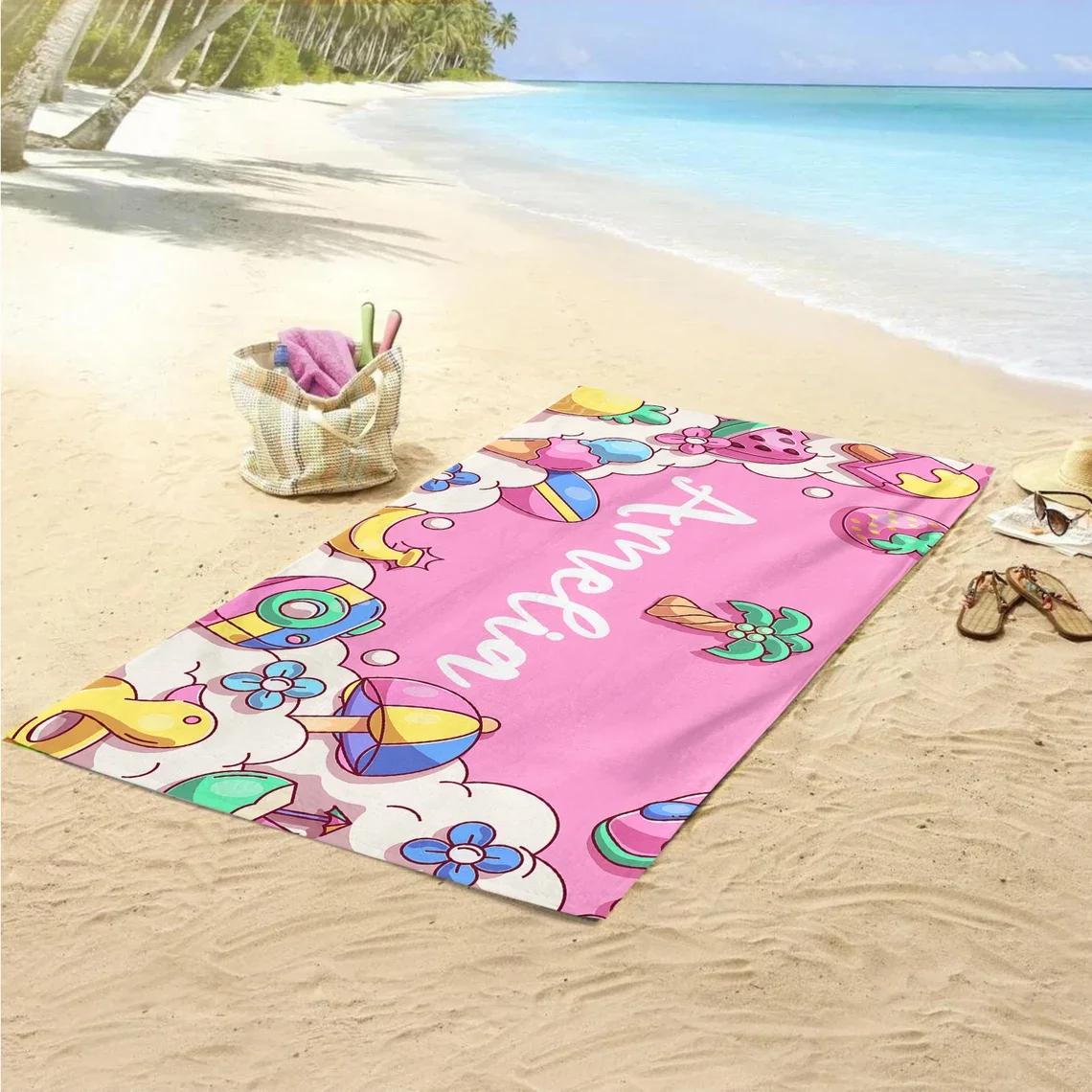 

Beach Towel Swimming Towel Gift For Swimmer Outdoor Pool towel Yoga Summer Birthday Gift Girls Beach Trip W30*H60(CM)