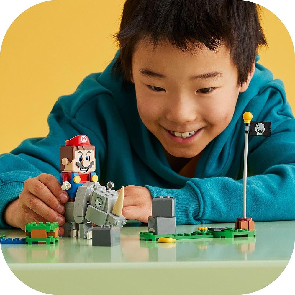 LEGO Super Mario Run with Rambi 71420 Building Blocks Toy for Kids Ages 7 and Up