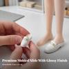 Doll Mules with Gold Chain Glossy 1/6 Scale Loafers Versatile