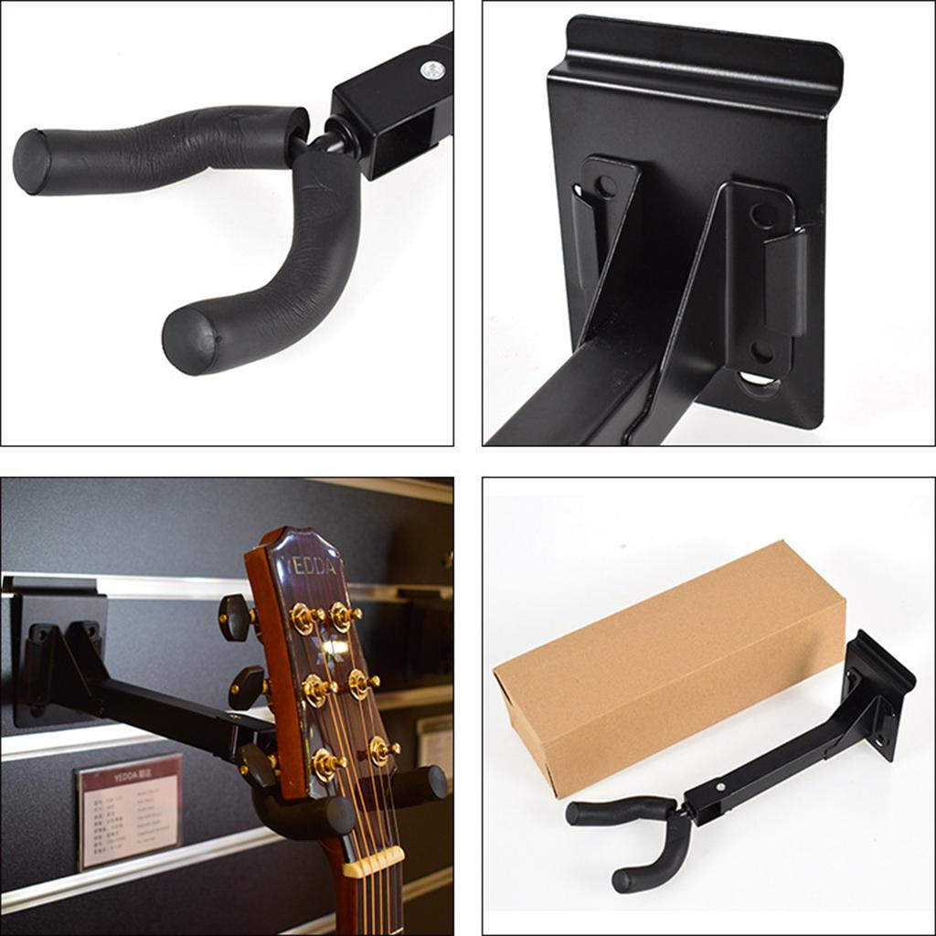Guitar Ukulele Guitar Wall Hanger Bracket Universal Guitar Bass Hanger Wall Hook Holder Stand Guitar Wall Mount Hanger