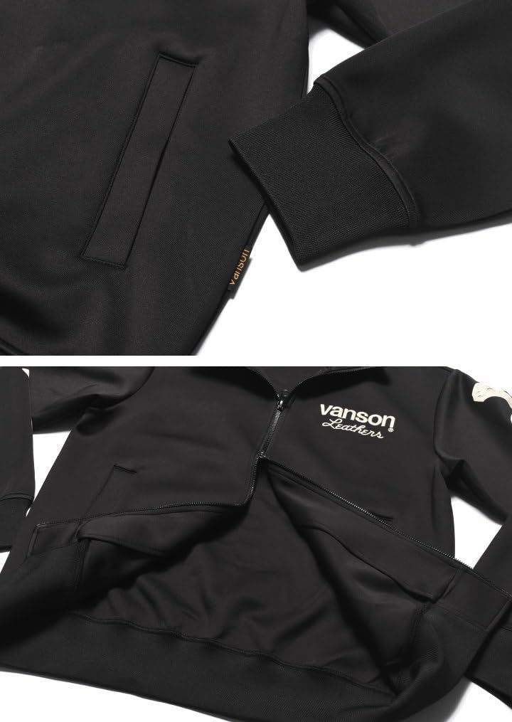 Jersey BONE Skull Bone 3D Print Oval Patch Jersey Track Jacket Black X Black [Banson] [Spring 2025] & NVSZ-2503 (JP, Alphabet, 2XL, (B))