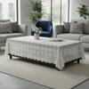 French Pastoral Style Floral Lace Tablecloth Rectangular Three-dimensional Relief Tea Table Tablecloth Hollow Thickened