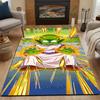 "Green Alien with Energy Aura Design" Patterned carpet, non slip mat suitable for living room and bedroom sofas
