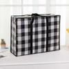 Grid Quilt Clothes Storage Bag Large Capacity Luggage Packing Bag Portable Moving Package Bag  Home