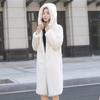 Imitation Rex Rabbit Hair Imitation Fur Jacket Women's Autumn and Winter Imitation Mink Hair Coat Medium and Long Thickened Large Size Hooded