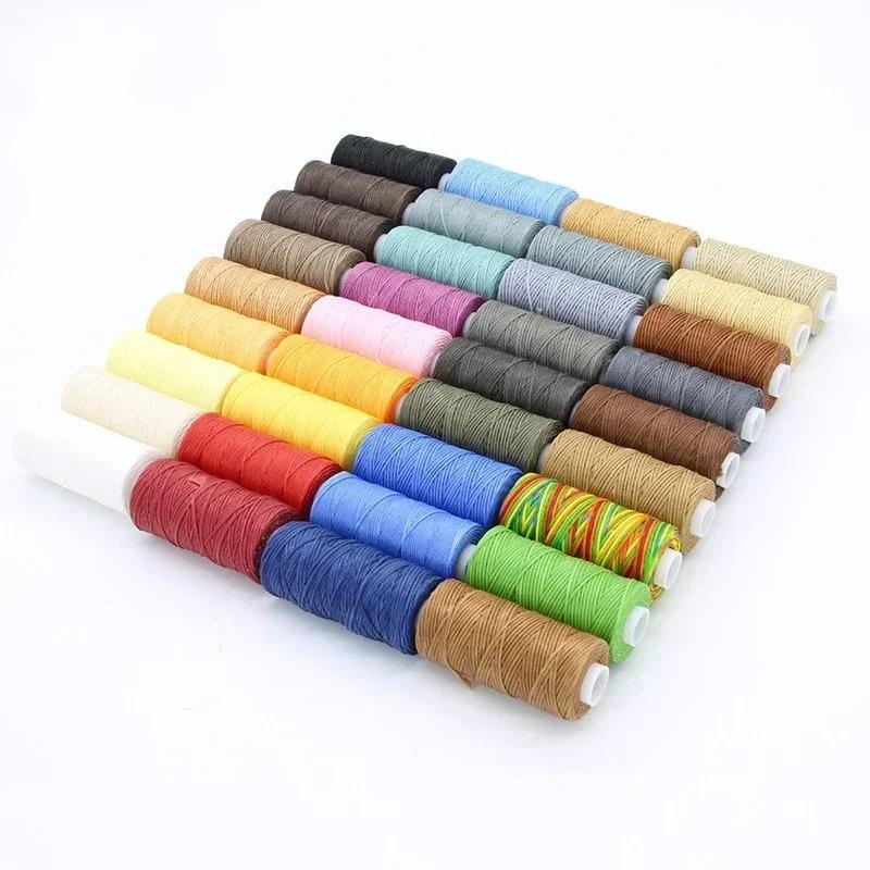 12m Random-Color Leather Waxed Thread – Hand Stitching DIY Cord for Sewing Leather & Nylon Crafts