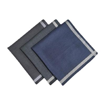 3Pieces Men's Traditional Handkerchiefs From Cotton Fabric With Stitching Long Time Use 43x43cm