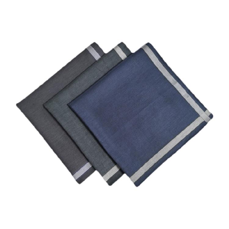 

3Pieces Men s Traditional Handkerchiefs From Cotton Fabric With Stitching Long Time Use 43x43cm 1
