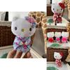 Plush Cat Keychain With Kimono Costume Cute Standing Toy For Bag Decoration