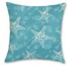 Home Decor Seaside Starfish & Shells Decorative Pillow Covers Pattern Cushion Cover Suitable For Sofa Bedroom Car Pillow Cover