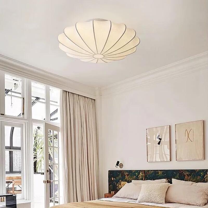 Xuanyong Minimalist Wabi-Sabi Silk Fabric Ceiling Light