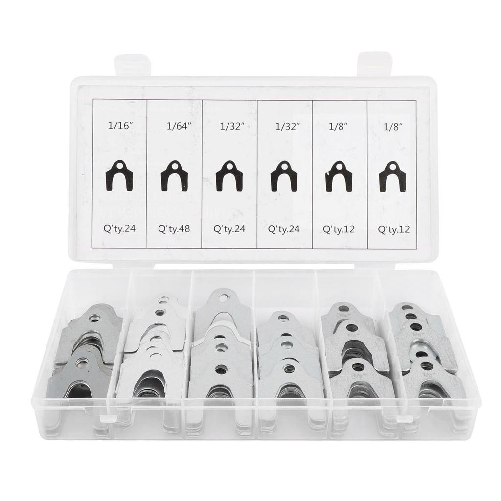 144PCS Auto Alignment Body Shims 1 16in 1 64in 1 32in 1 8in Car Alignment Shims Assortment Kit with Storage Box