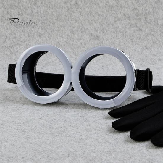 Photo Shoot Cosplay Props 3Pcs Halloween Costume Accessories, Yellow Knitted Hat Steampunk Goggles Warm Breathable Gloves Adults Party Set for