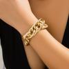 Exaggerated Thick Cross Chains Choker Necklace and Bracelet for Women Trendy Chunky Chians Hand/Neck Accessories Fashion Jewelry