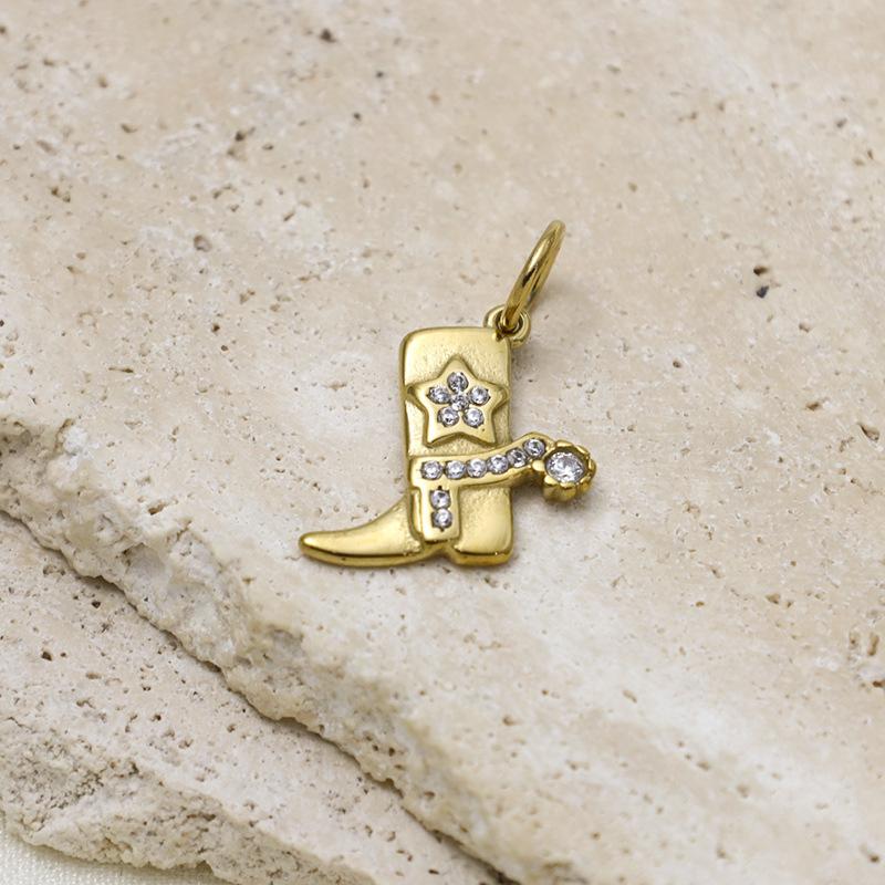 Drip Envelope High Heels Glasses Love A Scissors Pendant Necklace Vacuum Plated Stainless Steel Diy Accessories
