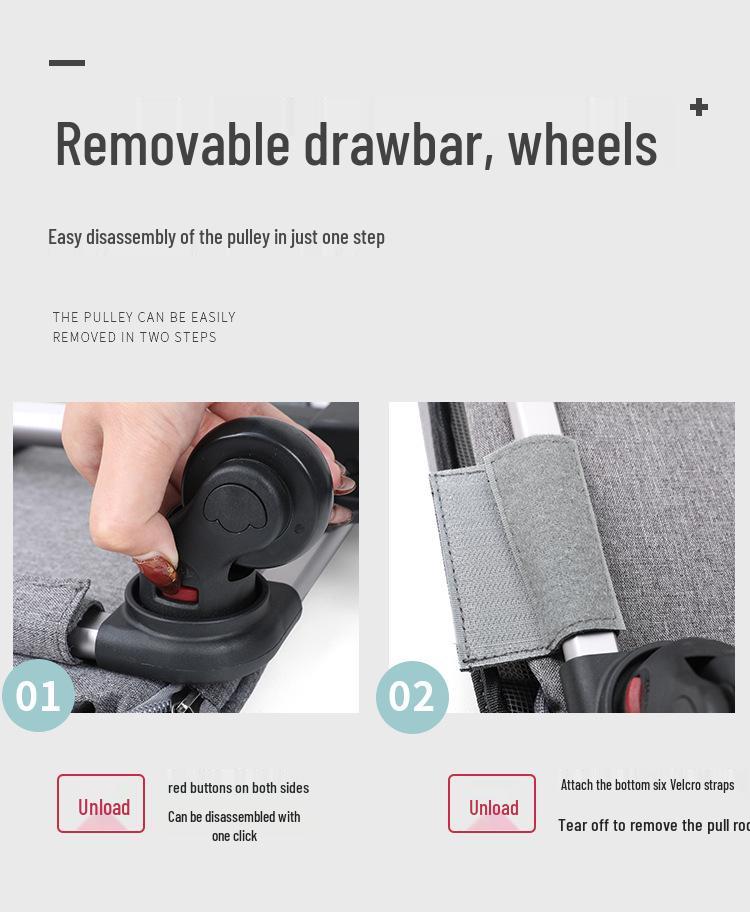 Foldable Pet Trolley: Breathable Cat & Dog Carrier